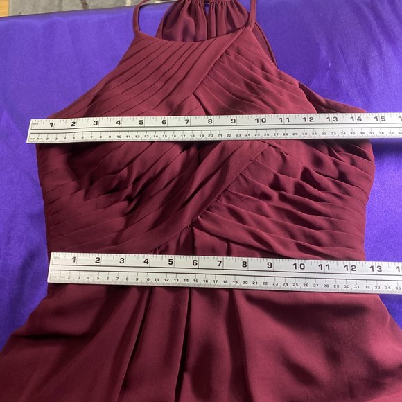 ๐Azazie High Neckline Chiffon Prom -Party Dress - Picture 5 of 16